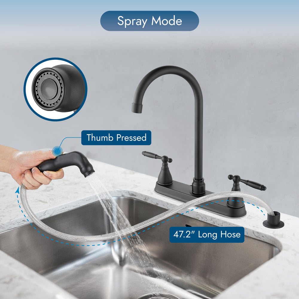 豊富なギフト Pull-Out with Faucet Sink Kitchen Cinwiny Side High Sprayer, 洋楽