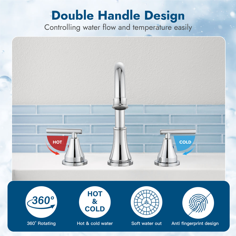 Kingston Brass KS1431TAL Tudor Two-Handle Bathroom Faucet With Brass Pop-Up And Cover Plate Polished Chrome