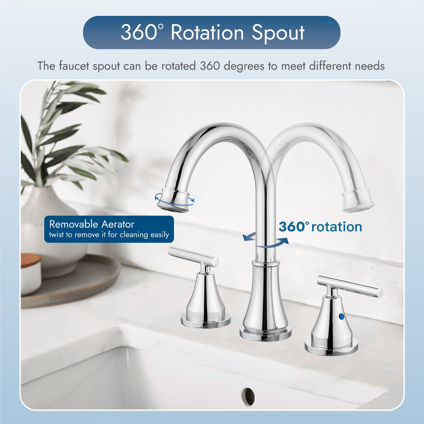 ARCORA 8 in. Widespread Double Handle Bathroom Faucet with Pop-Up Drain in Brushed Nickel ARCORA 8 in. Widespread Double Handle Bathroom Faucet with Pop-Up Drain in Brushed Nickel