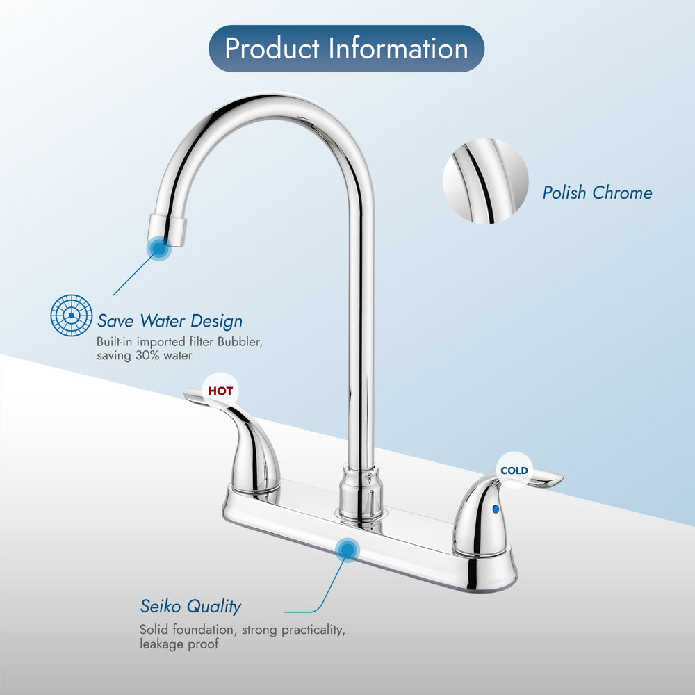 Cinwiny Kitchen Sink Faucet,2-Handle Kitchen Faucet High Arc Cinwiny Kitchen Sink Faucet,2-Handle Kitchen Faucet High Arc
