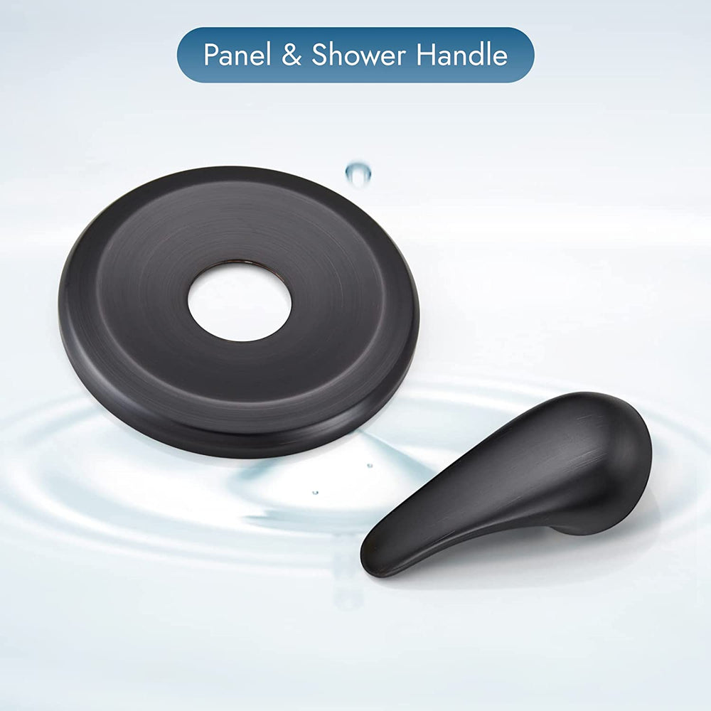 Cinwiny Single Function Shower Handle Valve Trim Kit with Cartridge Pressure Balancing Shower Valves Wall Mount Brass Rough-In Valve Single Handle Shower Valve Mixer