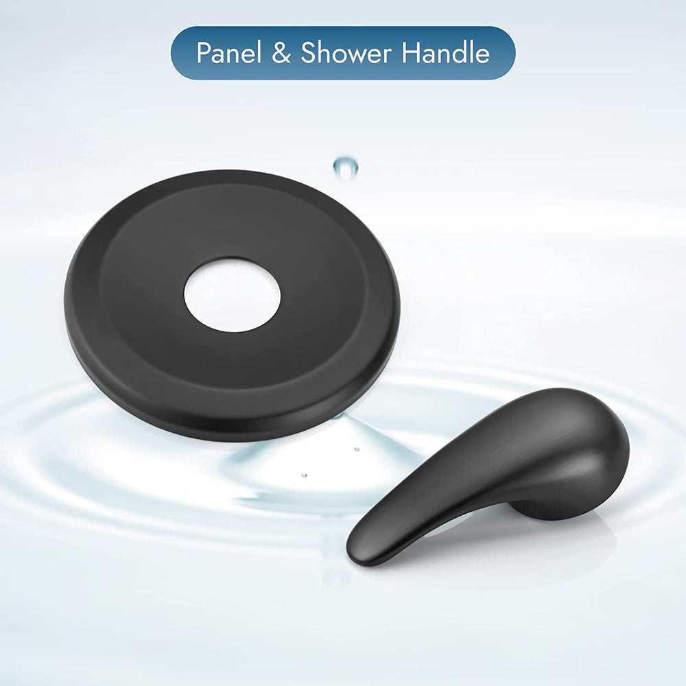 Cinwiny Single Function Shower Handle Valve Trim Kit with Cartridge Pressure Balancing Shower Valves Wall Mount Brass Rough-In Valve Single Handle Shower Valve Mixer