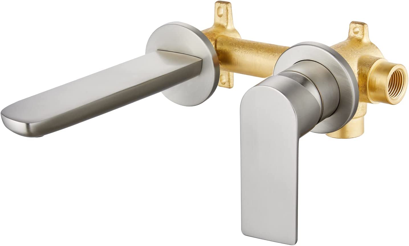 Shower Mixer Tap Bathroom Faucet Wall Mounted Single Lever Brass