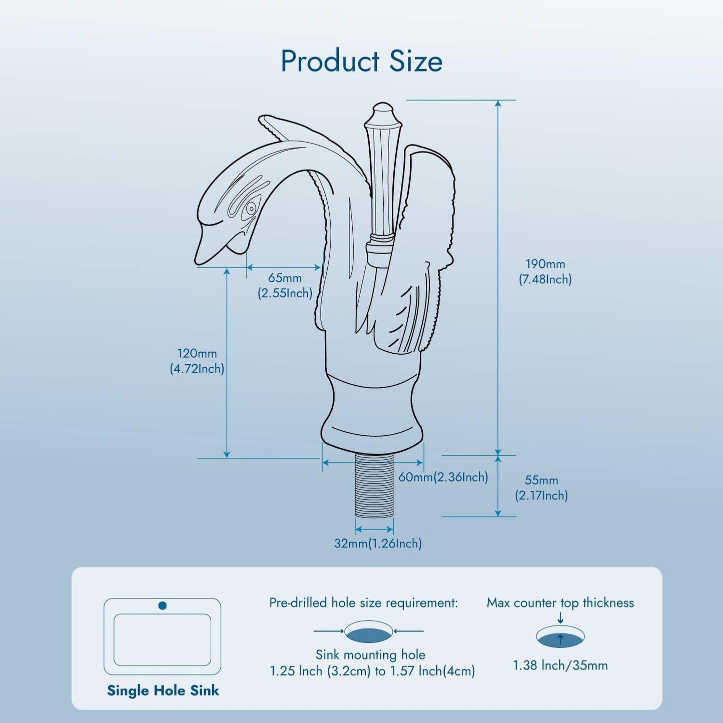 
                  
                    Cinwiny Swan Faucet Bathroom Sink Faucet Bronze Swan Shaped Single Handle One Hole Lavatory Basin Tap Mixer Deck Mount Bird Faucet
                  
                