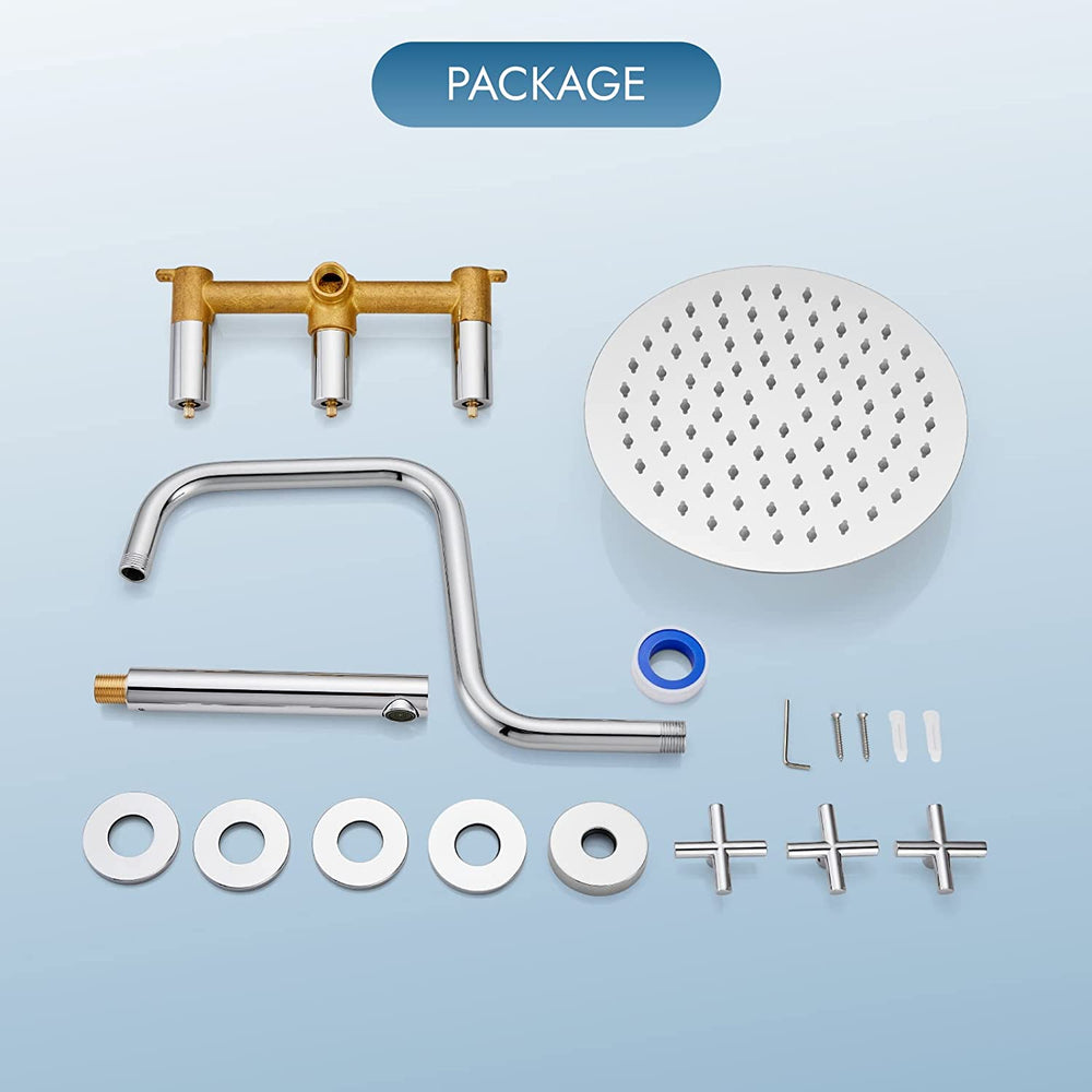 Wall Mounted Shower System With Tub Spout Bathtub Faucet Set Tub And