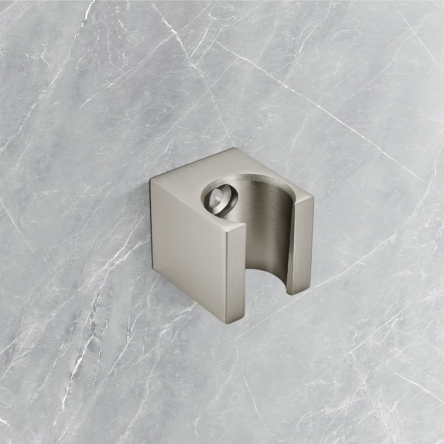 BAI 0195 Wall Mounted Handheld Shower Holder with Integrated Hose  Connection in Polished Chrome Finish