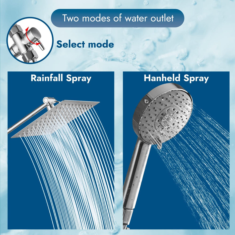 Handheld Shower With Diverter BRIGHT SHOWERS Rain Shower Head With ...